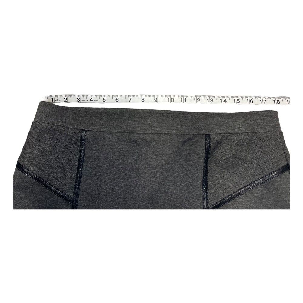 APT.9 A-Line Skirt Women's Large Gray Polyester Stretch Elastic Waist Pull On - Picture 4 of 7